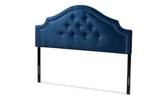 Load image into Gallery viewer, Baxton Studio Cora Modern and Contemporary Royal Blue Velvet Fabric Upholstered King Size Headboard