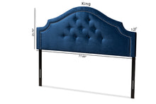 Load image into Gallery viewer, Baxton Studio Cora Modern and Contemporary Royal Blue Velvet Fabric Upholstered King Size Headboard