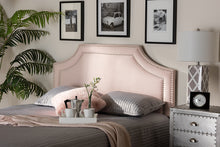 Load image into Gallery viewer, Baxton Studio Avignon Modern and Contemporary Light Pink Velvet Fabric Upholstered Queen Size Headboard