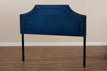 Load image into Gallery viewer, Baxton Studio Avignon Modern and Contemporary Navy Blue Velvet Fabric Upholstered Queen Size Headboard