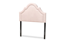 Load image into Gallery viewer, Baxton Studio Rita Modern and Contemporary Light Pink Velvet Fabric Upholstered Twin Size Headboard