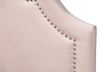 Load image into Gallery viewer, Baxton Studio Rita Modern and Contemporary Light Pink Velvet Fabric Upholstered Twin Size Headboard