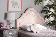 Load image into Gallery viewer, Baxton Studio Rita Modern and Contemporary Light Pink Velvet Fabric Upholstered Twin Size Headboard