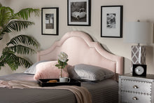 Load image into Gallery viewer, Baxton Studio Rita Modern and Contemporary Light Pink Velvet Fabric Upholstered Queen Size Headboard