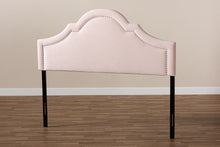 Load image into Gallery viewer, Baxton Studio Rita Modern and Contemporary Light Pink Velvet Fabric Upholstered Queen Size Headboard