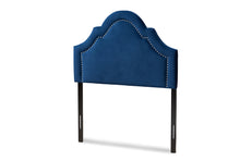 Load image into Gallery viewer, Baxton Studio Rita Modern and Contemporary Navy Blue Velvet Fabric Upholstered Twin Size Headboard
