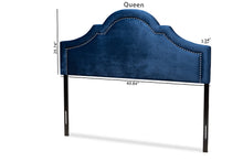 Load image into Gallery viewer, Baxton Studio Rita Modern and Contemporary Navy Blue Velvet Fabric Upholstered Full Size Headboard