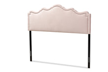 Load image into Gallery viewer, Baxton Studio Nadeen Modern and Contemporary Light Pink Velvet Fabric Upholstered Full Size Headboard
