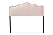 Load image into Gallery viewer, Baxton Studio Nadeen Modern and Contemporary Light Pink Velvet Fabric Upholstered King Size Headboard
