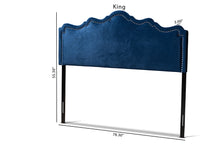Load image into Gallery viewer, Baxton Studio Nadeen Modern and Contemporary Royal Blue Velvet Fabric Upholstered Full Size Headboard