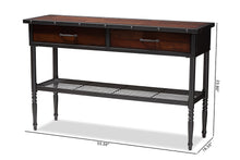 Load image into Gallery viewer, Baxton Studio Jana Vintage Industrial Walnut-Finished Wood 2-Drawer Dining Room Server