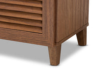 Load image into Gallery viewer, Baxton Studio Coolidge Modern and Contemporary Walnut Finished 4-Shelf Wood Shoe Storage Cabinet with Drawer