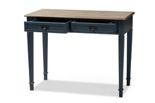 Load image into Gallery viewer, Baxton Studio Dauphine French Provincial Spruce Blue Accent Writing Desk