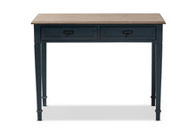 Load image into Gallery viewer, Baxton Studio Dauphine French Provincial Spruce Blue Accent Writing Desk