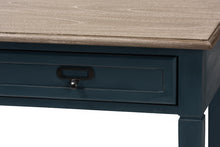 Load image into Gallery viewer, Baxton Studio Dauphine French Provincial Spruce Blue Accent Writing Desk