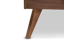 Load image into Gallery viewer, Baxton Studio Calisto Mid-Century Modern Walnut Brown Finished Wood Queen Size Platform Bed