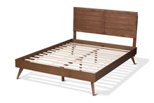 Load image into Gallery viewer, Baxton Studio Artemis Mid-Century Modern Walnut Brown Finished Wood Full Size Platform Bed