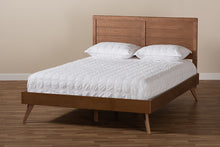 Load image into Gallery viewer, Baxton Studio Artemis Mid-Century Modern Walnut Brown Finished Wood Full Size Platform Bed