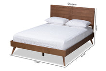 Load image into Gallery viewer, Baxton Studio Artemis Mid-Century Modern Walnut Brown Finished Wood Full Size Platform Bed
