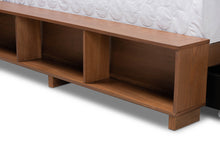 Load image into Gallery viewer, Baxton Studio Alba Modern Transitional Ash Walnut Brown Finished Wood Queen Size 4-Drawer Platform Storage Bed with Built-In Shelves