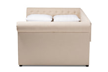 Load image into Gallery viewer, Baxton Studio Mabelle Modern and Contemporary Beige Fabric Upholstered Full Size Daybed with Trundle