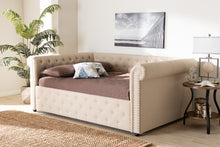 Load image into Gallery viewer, Baxton Studio Mabelle Modern and Contemporary Beige Fabric Upholstered Queen Size Daybed