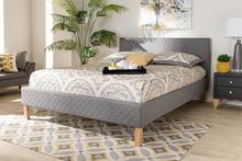 Load image into Gallery viewer, Baxton Studio Aneta Modern and Contemporary Grey Fabric Upholstered King Size Platform Bed