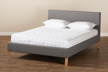 Load image into Gallery viewer, Baxton Studio Aneta Modern and Contemporary Grey Fabric Upholstered King Size Platform Bed