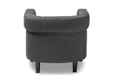 Load image into Gallery viewer, Baxton Studio Bisset Classic and Traditional Gray Fabric Upholstered Chesterfield Chair