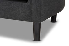 Load image into Gallery viewer, Baxton Studio Bisset Classic and Traditional Gray Fabric Upholstered Chesterfield Chair