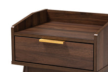 Load image into Gallery viewer, Baxton Studio Lena Mid-Century Modern Walnut Brown Finished 1-Drawer Wood Nightstand