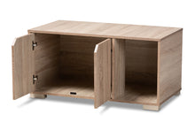 Load image into Gallery viewer, Baxton Studio Jasper Modern and Contemporary Oak Finished 2-Door Wood Cat Litter Box Cover House