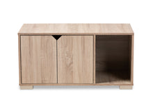 Load image into Gallery viewer, Baxton Studio Jasper Modern and Contemporary Oak Finished 2-Door Wood Cat Litter Box Cover House