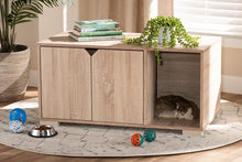 Load image into Gallery viewer, Baxton Studio Jasper Modern and Contemporary Oak Finished 2-Door Wood Cat Litter Box Cover House