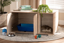 Load image into Gallery viewer, Baxton Studio Jasper Modern and Contemporary Oak Finished 2-Door Wood Cat Litter Box Cover House