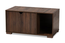 Load image into Gallery viewer, Baxton Studio Jasper Modern and Contemporary Walnut Brown Finished 2-Door Wood Cat Litter Box Cover House