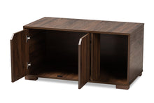 Load image into Gallery viewer, Baxton Studio Jasper Modern and Contemporary Walnut Brown Finished 2-Door Wood Cat Litter Box Cover House