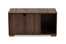 Load image into Gallery viewer, Baxton Studio Jasper Modern and Contemporary Walnut Brown Finished 2-Door Wood Cat Litter Box Cover House