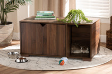 Load image into Gallery viewer, Baxton Studio Jasper Modern and Contemporary Walnut Brown Finished 2-Door Wood Cat Litter Box Cover House