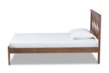 Load image into Gallery viewer, Baxton Studio Malene Mid-Century Modern Walnut Finished Wood Twin Size Platform Bed
