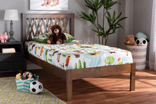 Load image into Gallery viewer, Baxton Studio Malene Mid-Century Modern Walnut Finished Wood Twin Size Platform Bed