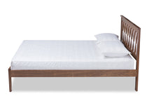 Load image into Gallery viewer, Baxton Studio Malene Mid-Century Modern Walnut Finished Wood Queen Size Platform Bed
