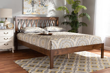 Load image into Gallery viewer, Baxton Studio Malene Mid-Century Modern Walnut Finished Wood Queen Size Platform Bed