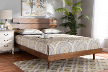 Load image into Gallery viewer, Baxton Studio Anzia Mid-Century Modern Walnut Finished Wood Queen Size Platform bed