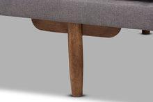 Load image into Gallery viewer, Baxton Studio Marit Mid-Century Modern Grey Fabric Upholstered Walnut Finished Wood Daybed