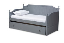 Load image into Gallery viewer, Baxton Studio Millie Cottage Farmhouse Grey Finished Wood Twin Size Daybed with Trundle