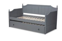 Load image into Gallery viewer, Baxton Studio Millie Cottage Farmhouse Grey Finished Wood Twin Size Daybed with Trundle