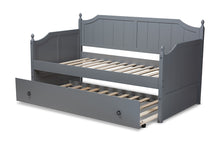 Load image into Gallery viewer, Baxton Studio Millie Cottage Farmhouse Grey Finished Wood Twin Size Daybed with Trundle