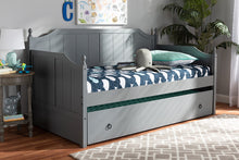 Load image into Gallery viewer, Baxton Studio Millie Cottage Farmhouse Grey Finished Wood Twin Size Daybed with Trundle