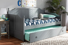 Load image into Gallery viewer, Baxton Studio Millie Cottage Farmhouse Grey Finished Wood Twin Size Daybed with Trundle